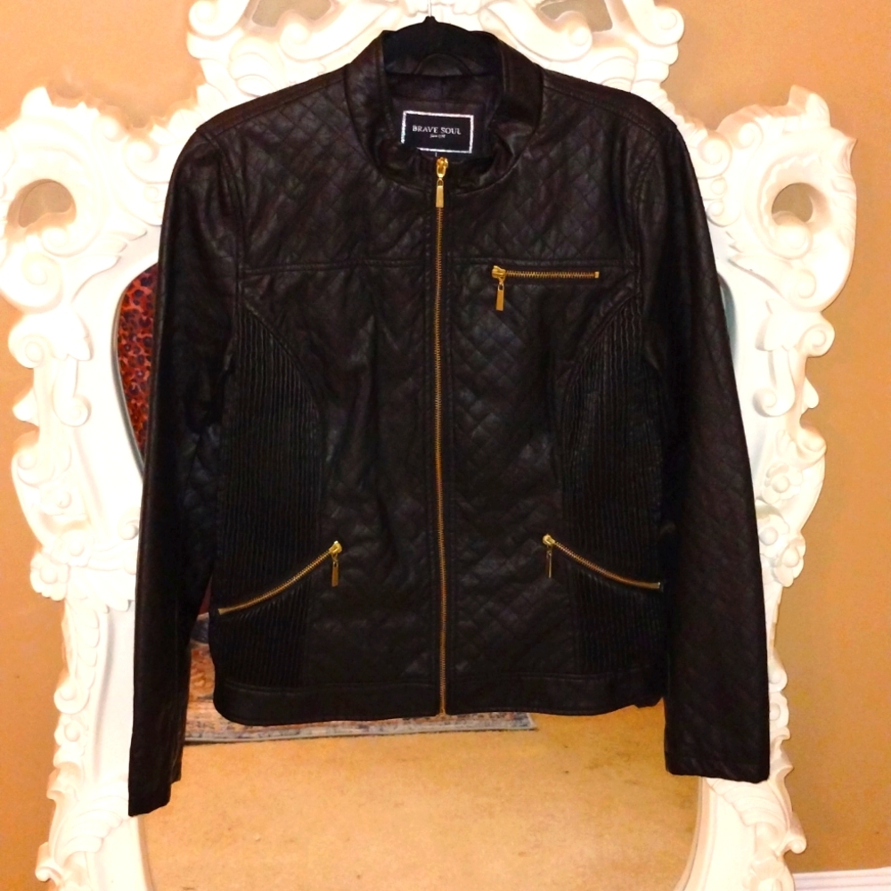 Black Vegan Leather Jacket